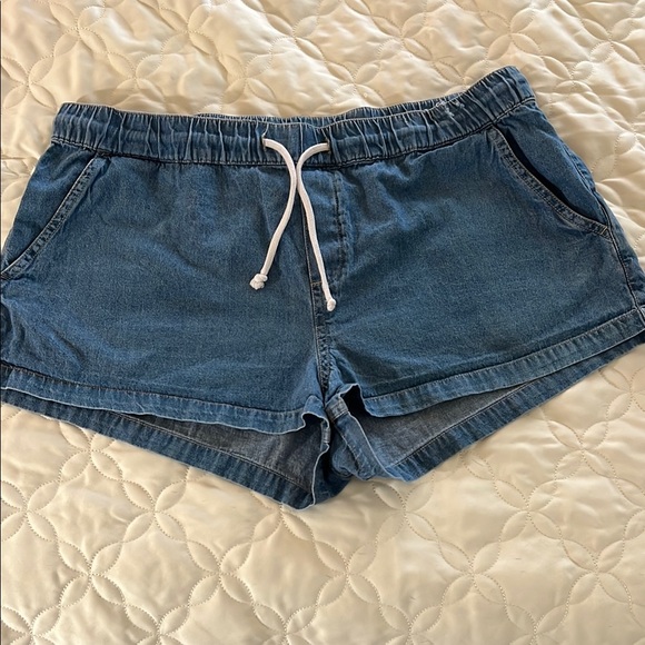 Roxy Pants - Roxy Women's Blue Denim Drawstring Shorts